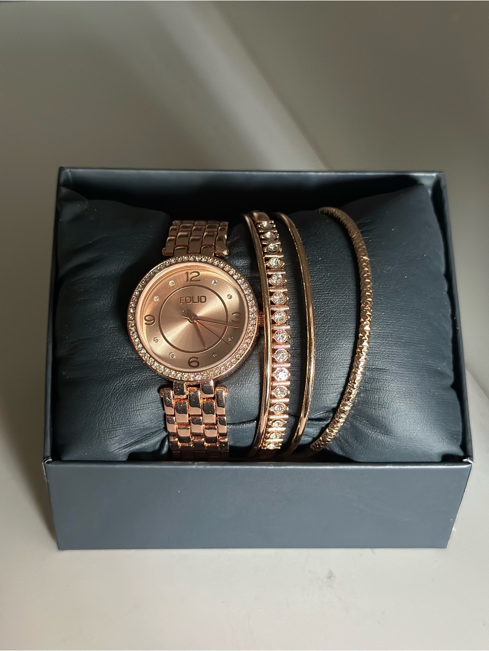 Kohl's Rose Gold Watch and Bracelet Gift Set